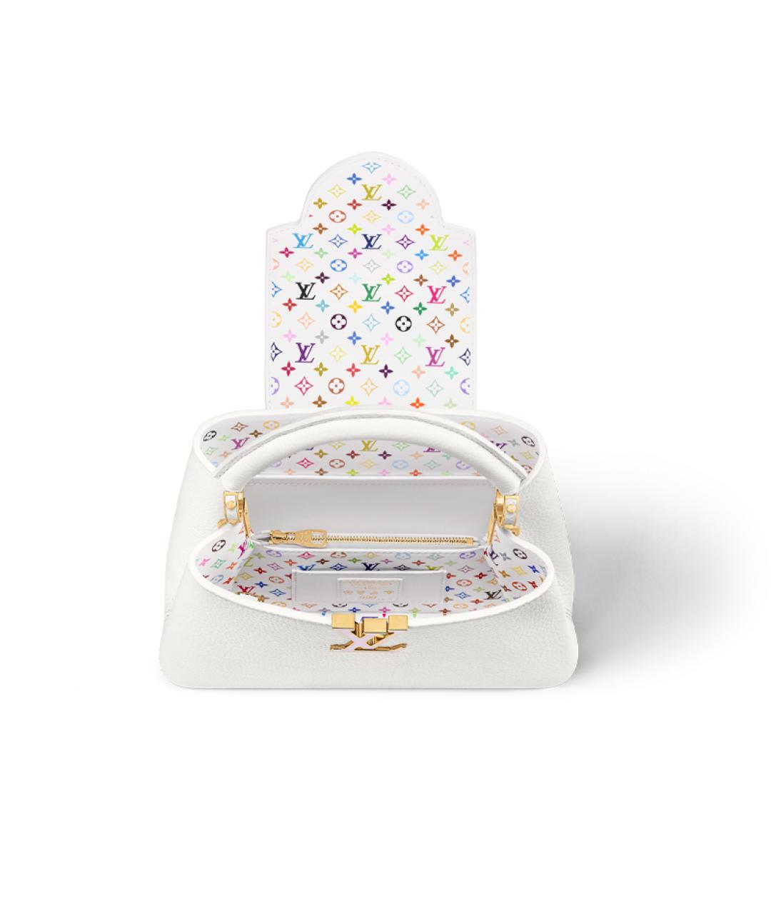 LOUIS VUITTON Белая кожаная сумка через плечо, фото 4