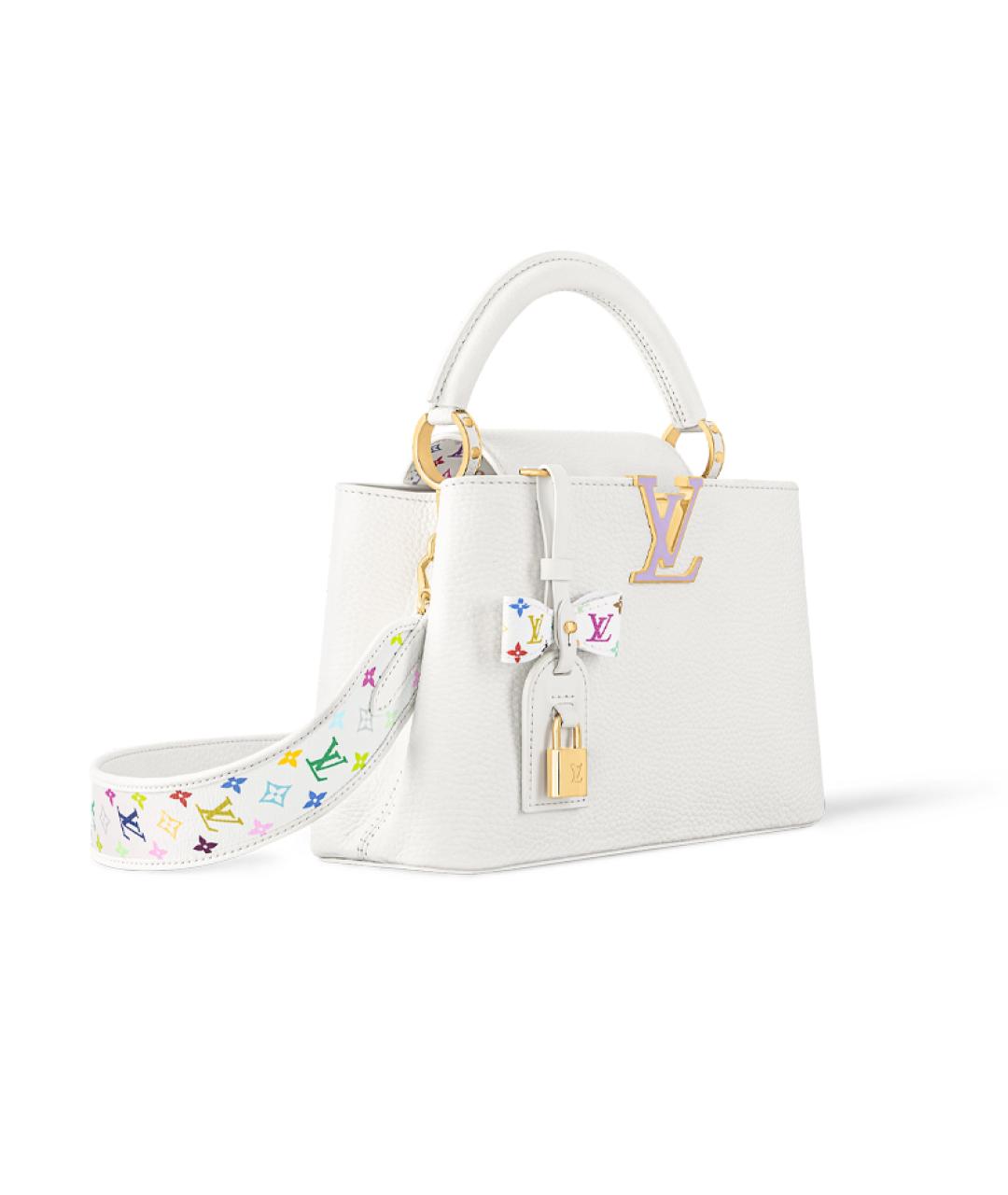 LOUIS VUITTON Белая кожаная сумка через плечо, фото 2