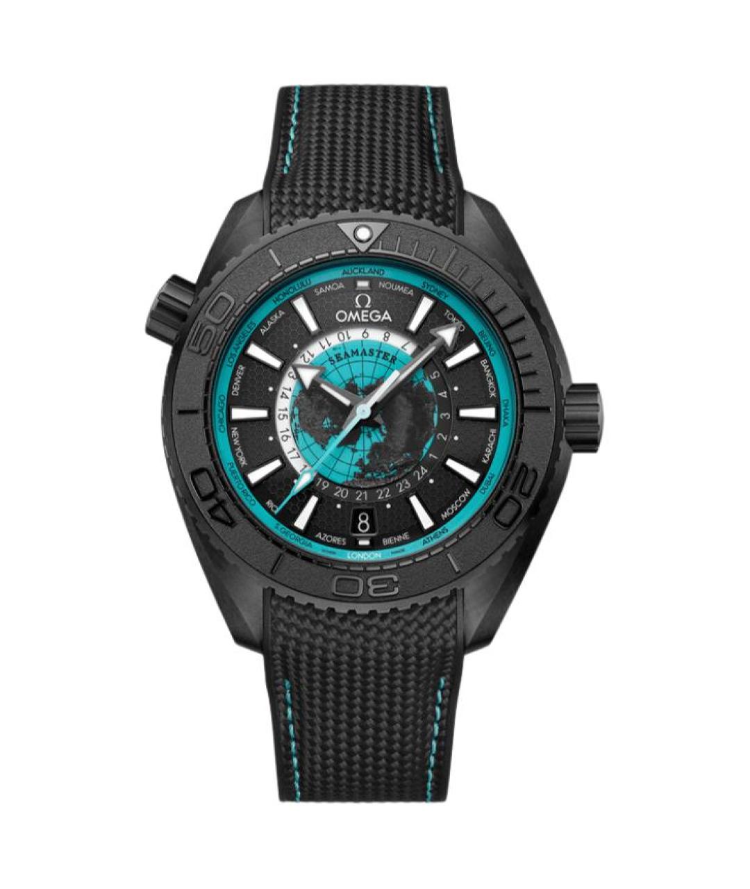 OMEGA Черные часы, фото 1