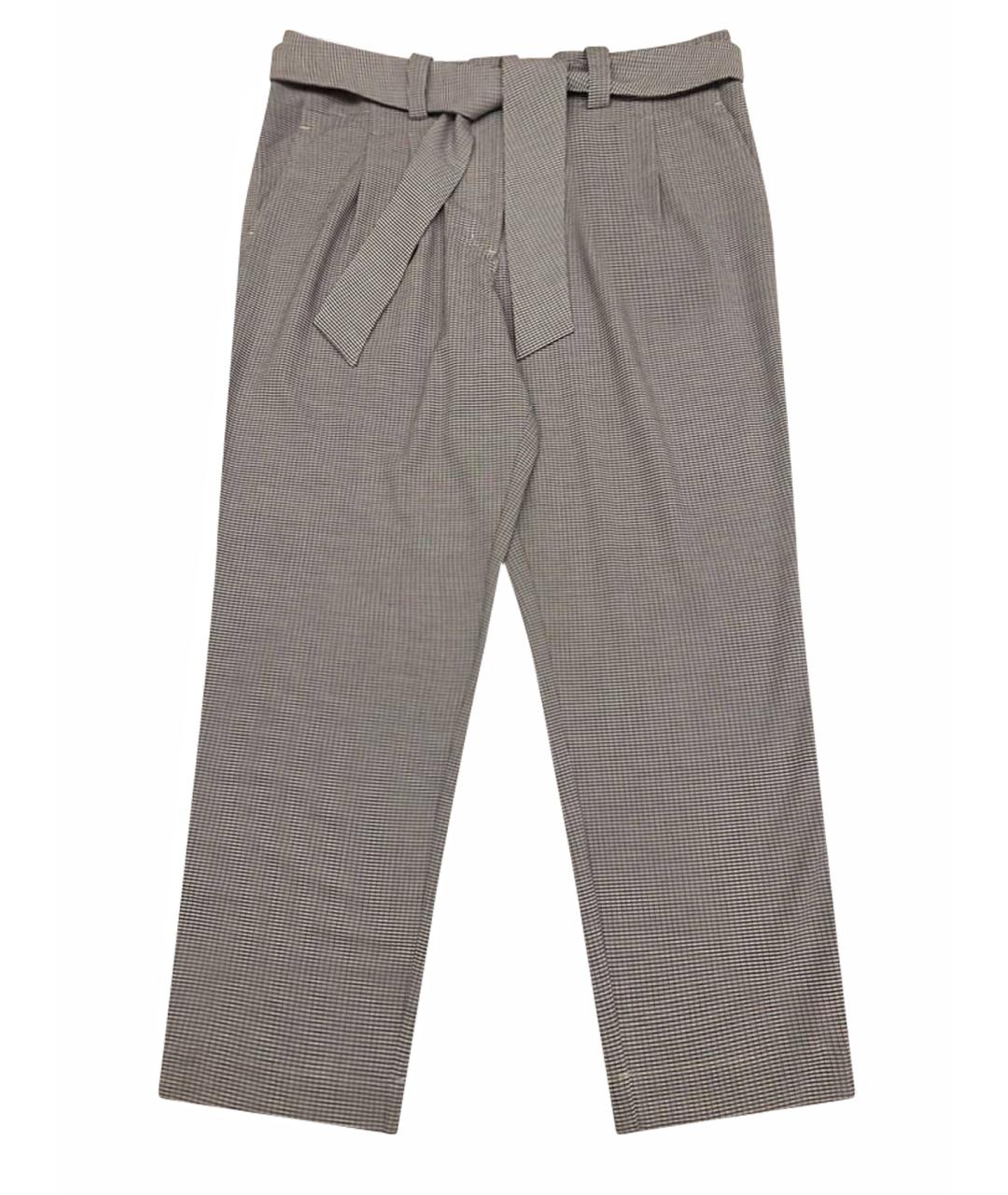 CALVIN KLEIN Серые вискозные прямые брюки, фото 1