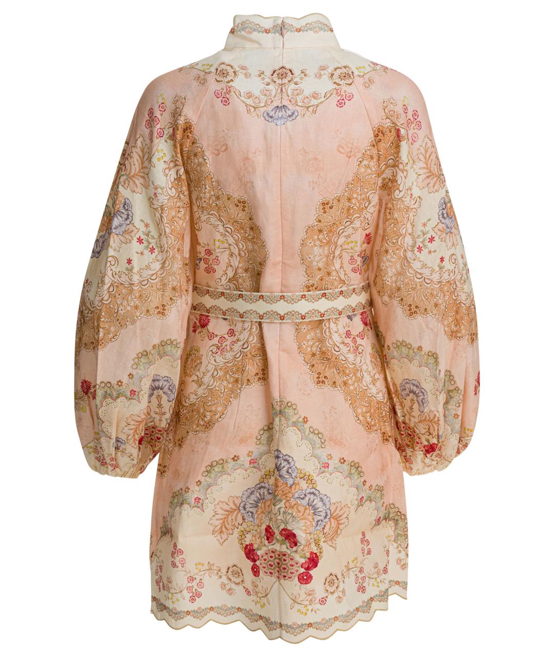 ZIMMERMANN Мульти льняное повседневное платье, фото 2