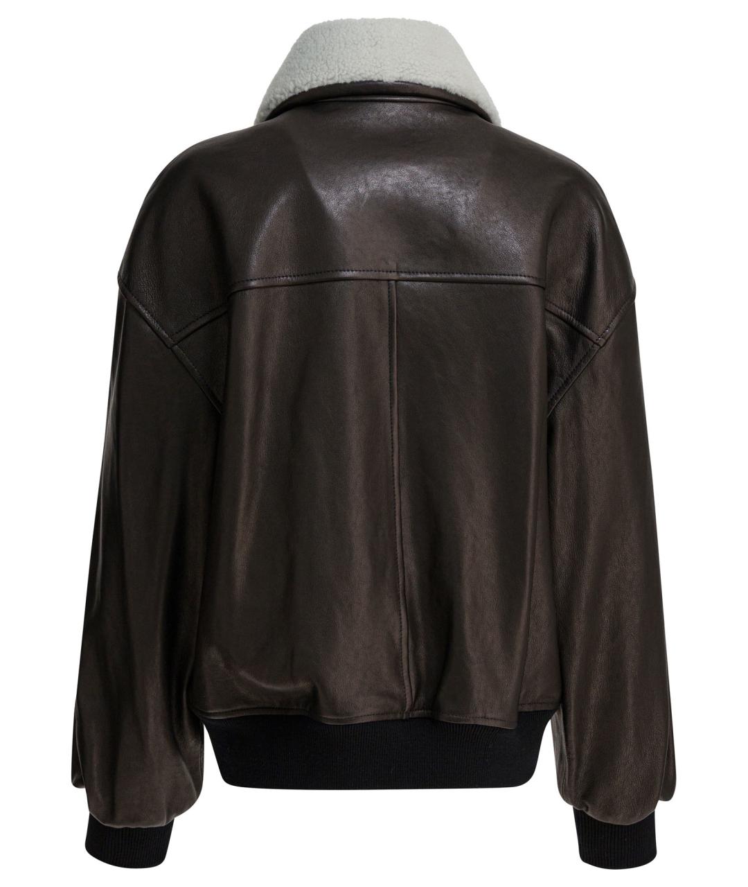 KHAITE Коричневая кожаная куртка, фото 2