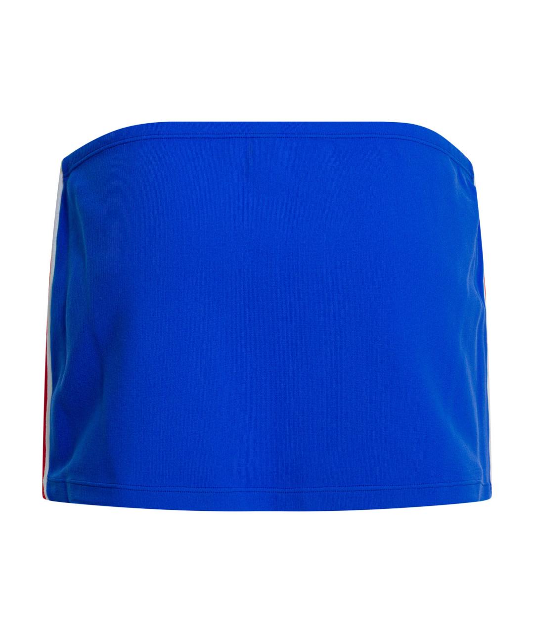 MIU MIU Синяя полиамидовая юбка мини, фото 2