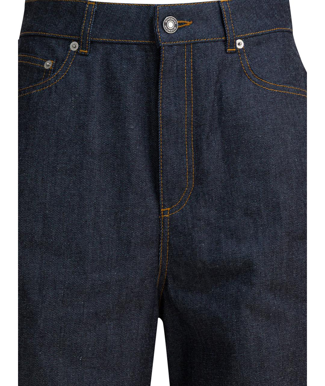 GIVENCHY Синие хлопковые прямые джинсы, фото 3