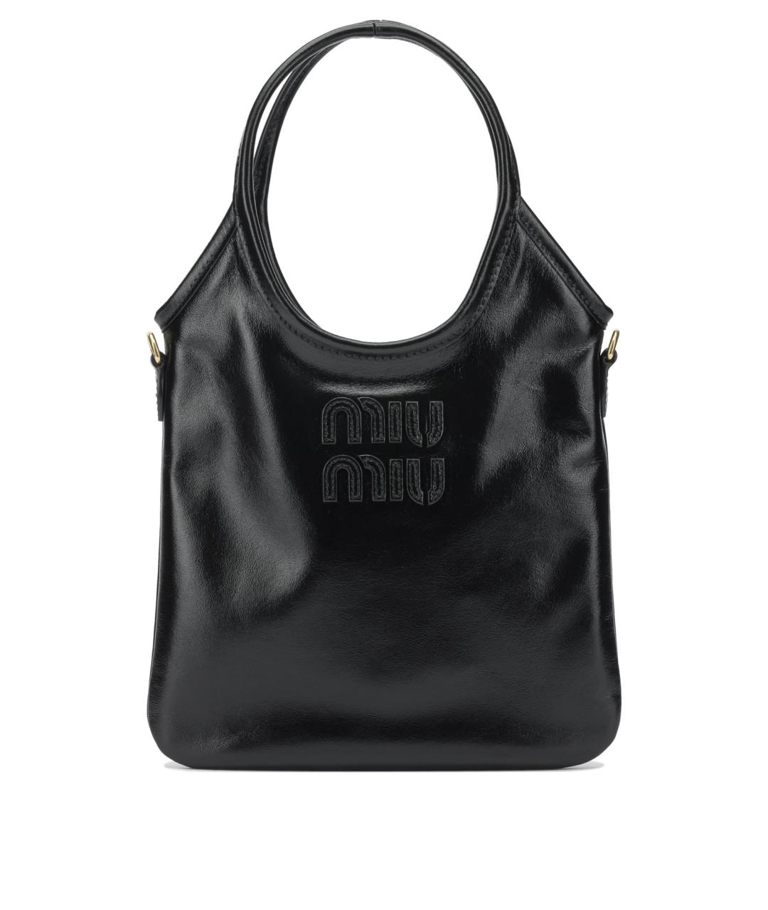 MIU MIU Черная кожаная сумка через плечо, фото 1