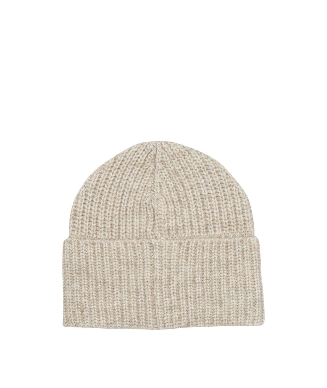 BRUNELLO CUCINELLI Бежевая шерстяная шапка, фото 1