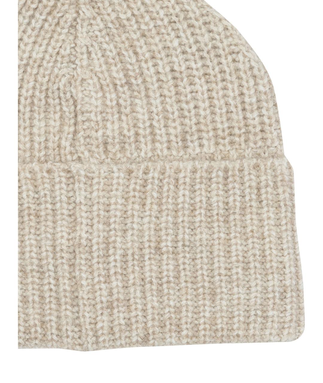 BRUNELLO CUCINELLI Бежевая шерстяная шапка, фото 3