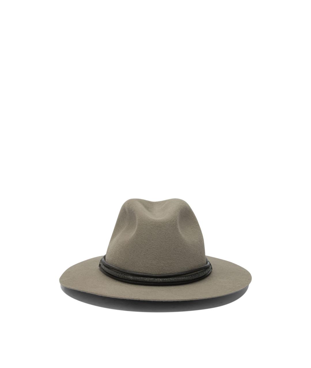 BRUNELLO CUCINELLI Серая шерстяная шляпа, фото 1