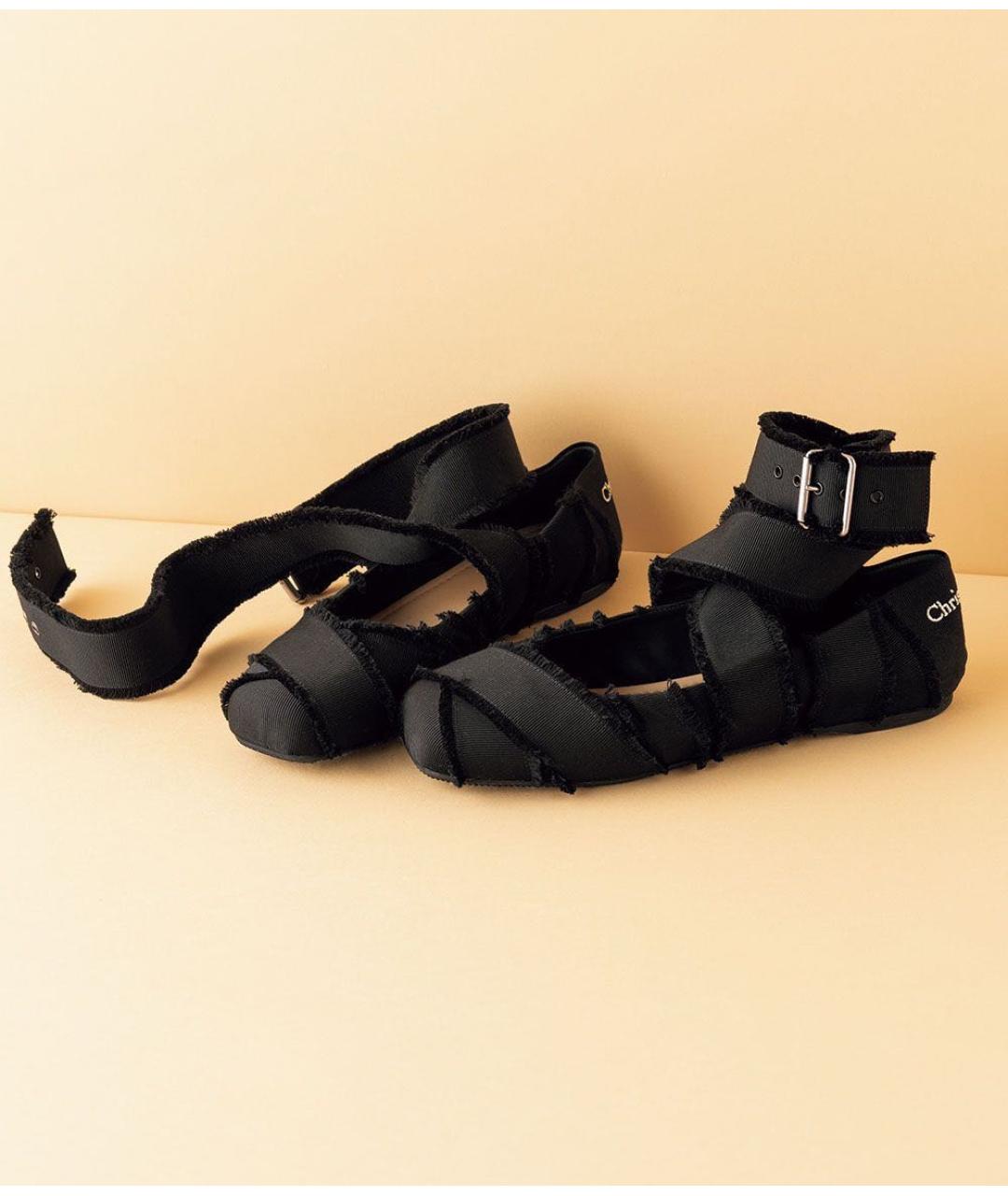 CHRISTIAN DIOR Черные балетки, фото 4