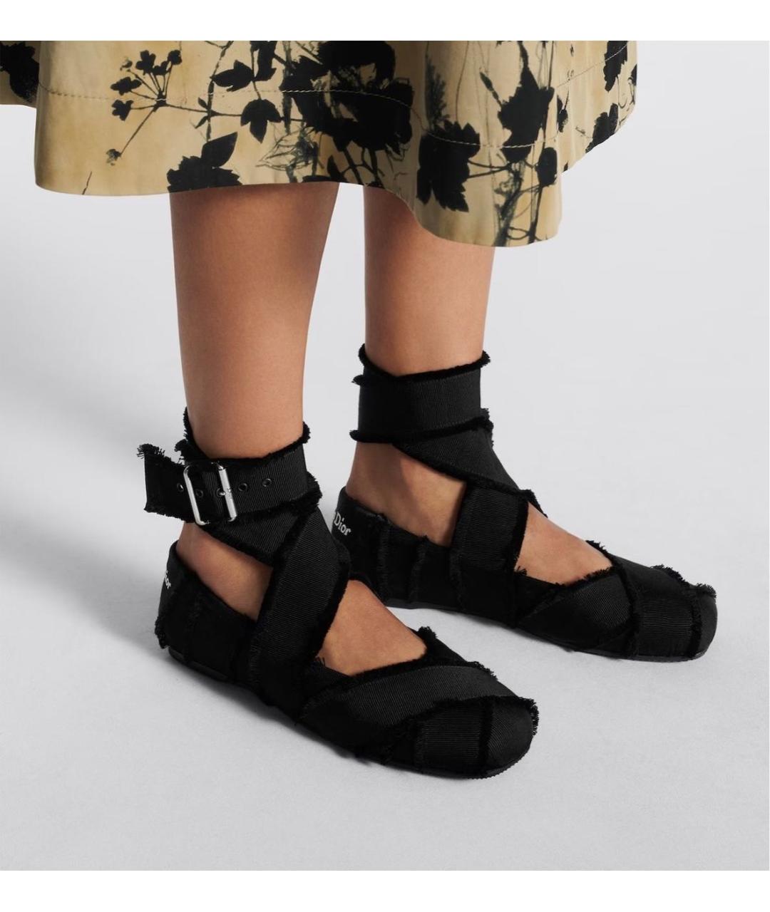 CHRISTIAN DIOR Черные балетки, фото 2