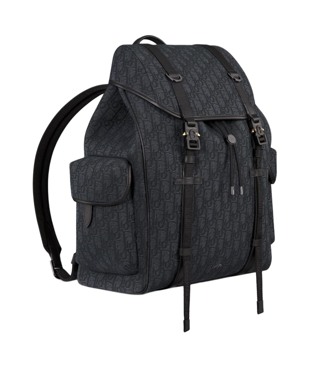 CHRISTIAN DIOR Черный хлопковый рюкзак, фото 2