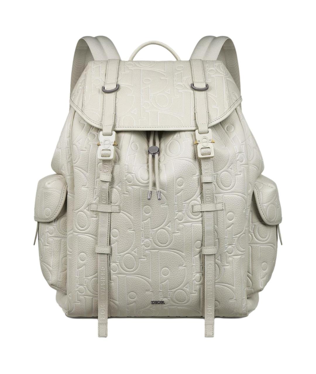 CHRISTIAN DIOR Бежевый кожаный рюкзак, фото 1