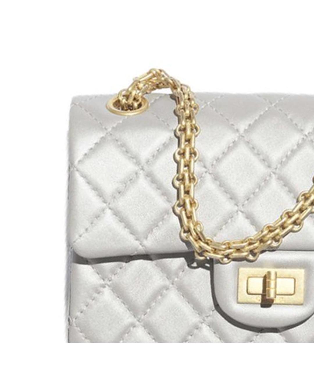 CHANEL Серебряная кожаная сумка через плечо, фото 5