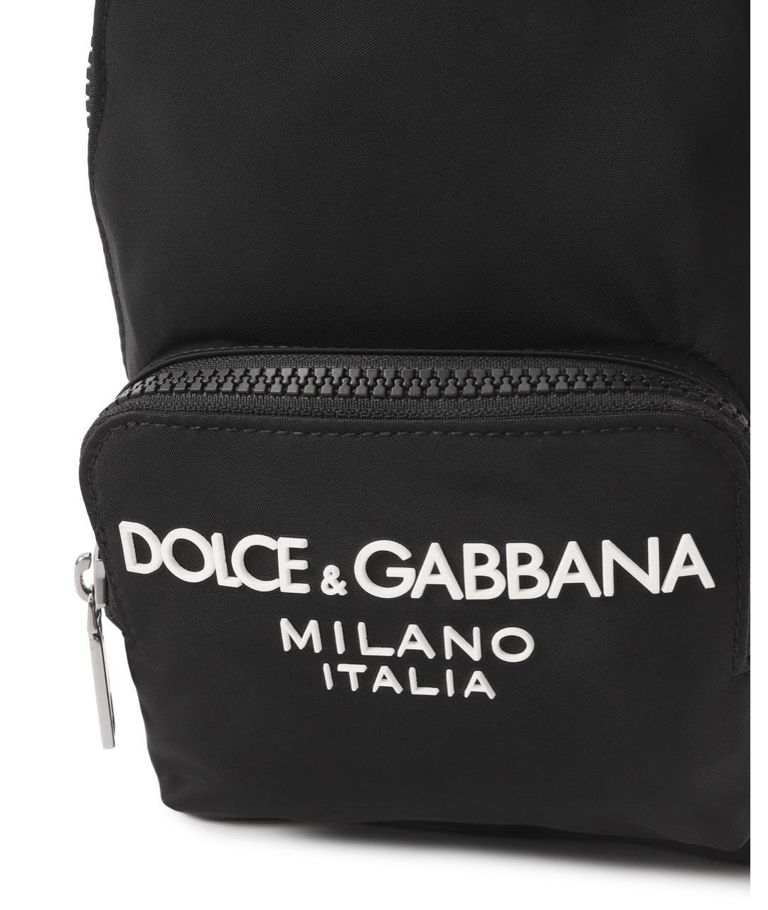 DOLCE&GABBANA Черная тканевая сумка на плечо, фото 4