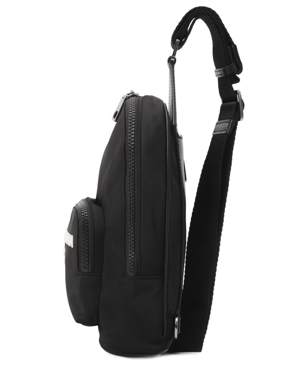 DOLCE&GABBANA Черная тканевая сумка на плечо, фото 5