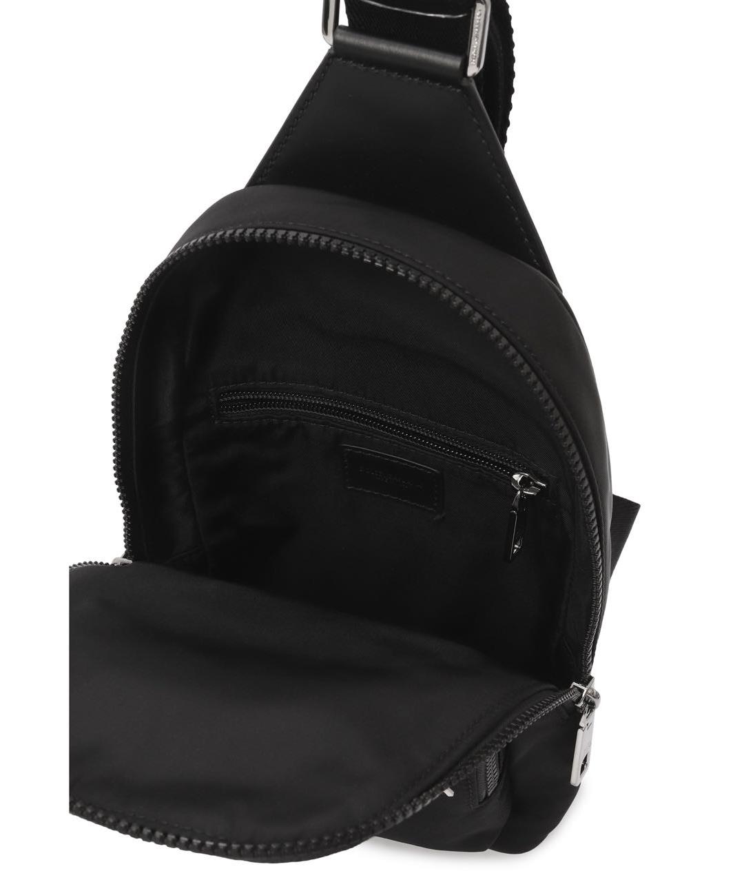 DOLCE&GABBANA Черная тканевая сумка на плечо, фото 6