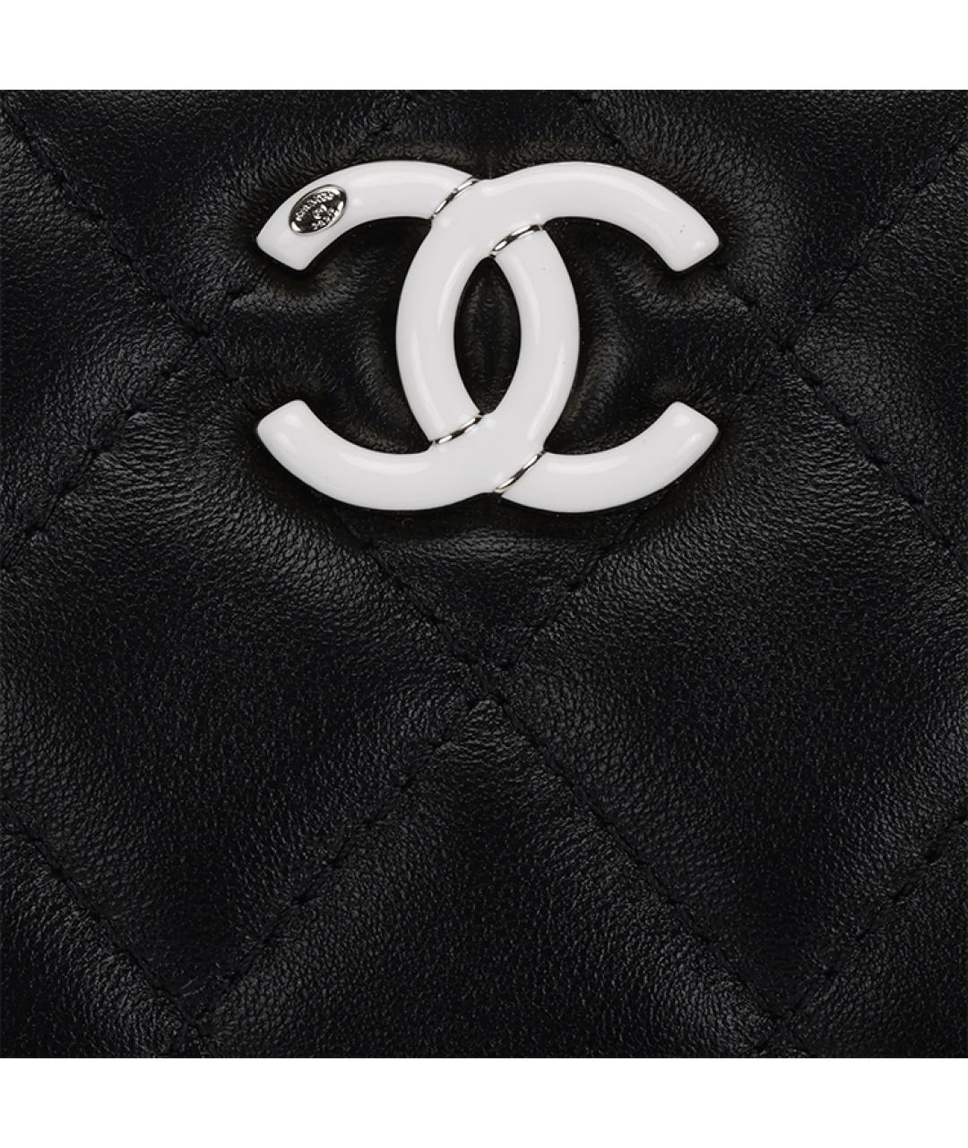 CHANEL Черная кожаная сумка через плечо, фото 5