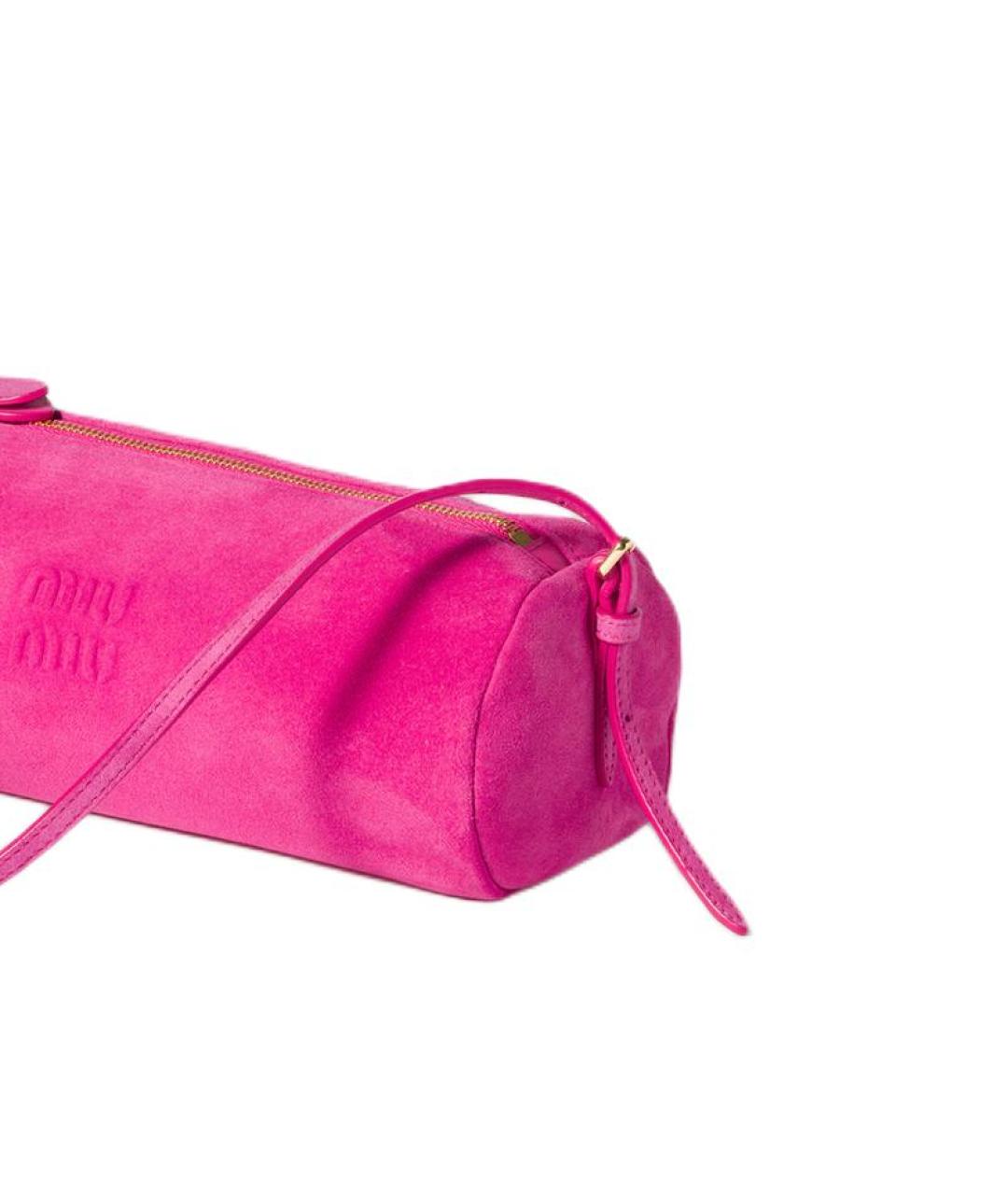 MIU MIU Фуксия замшевая сумка через плечо, фото 4