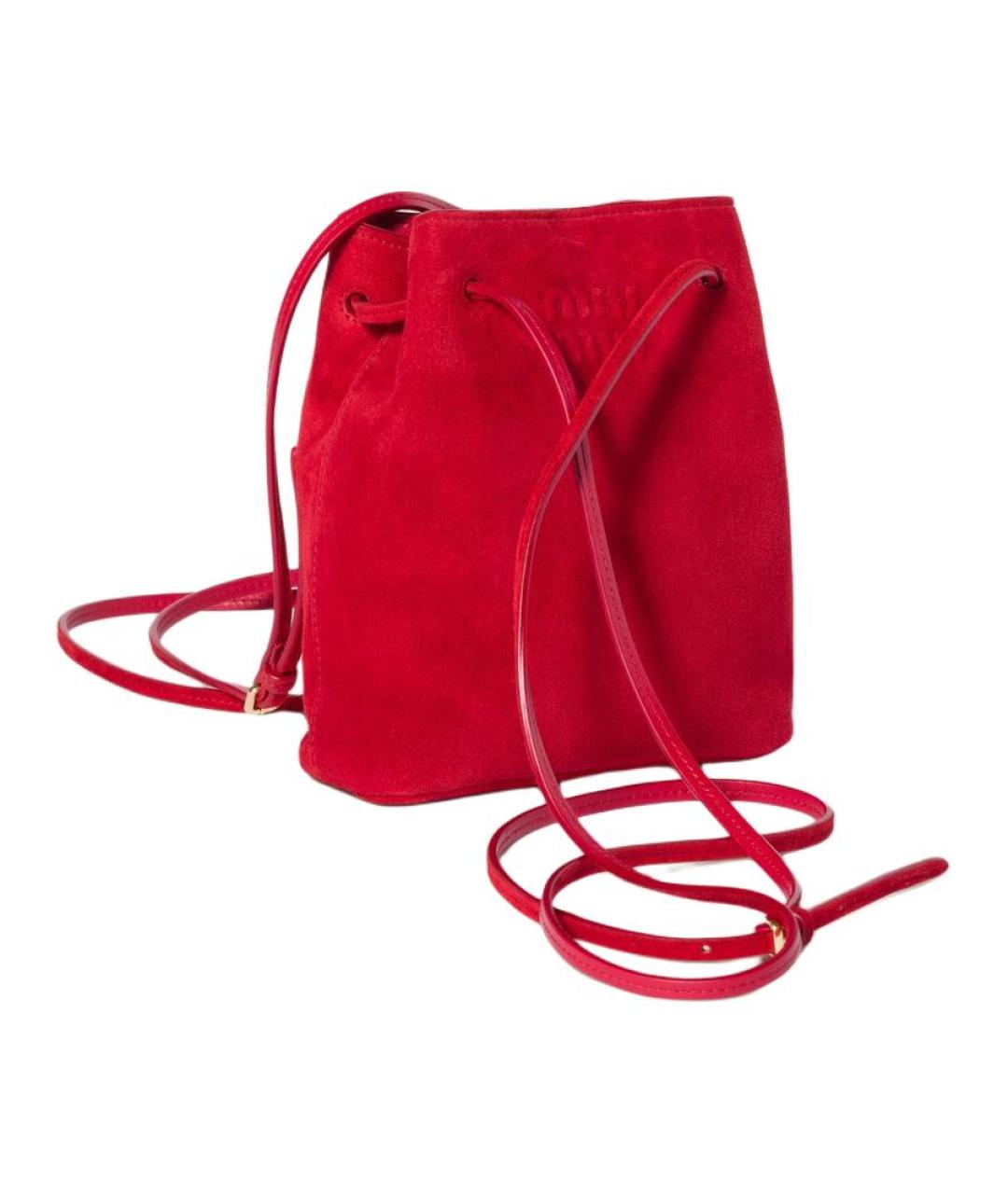 MIU MIU Красная замшевая сумка через плечо, фото 2