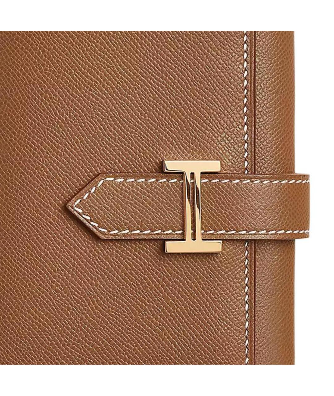 HERMES Коричневый кожаный кошелек, фото 3