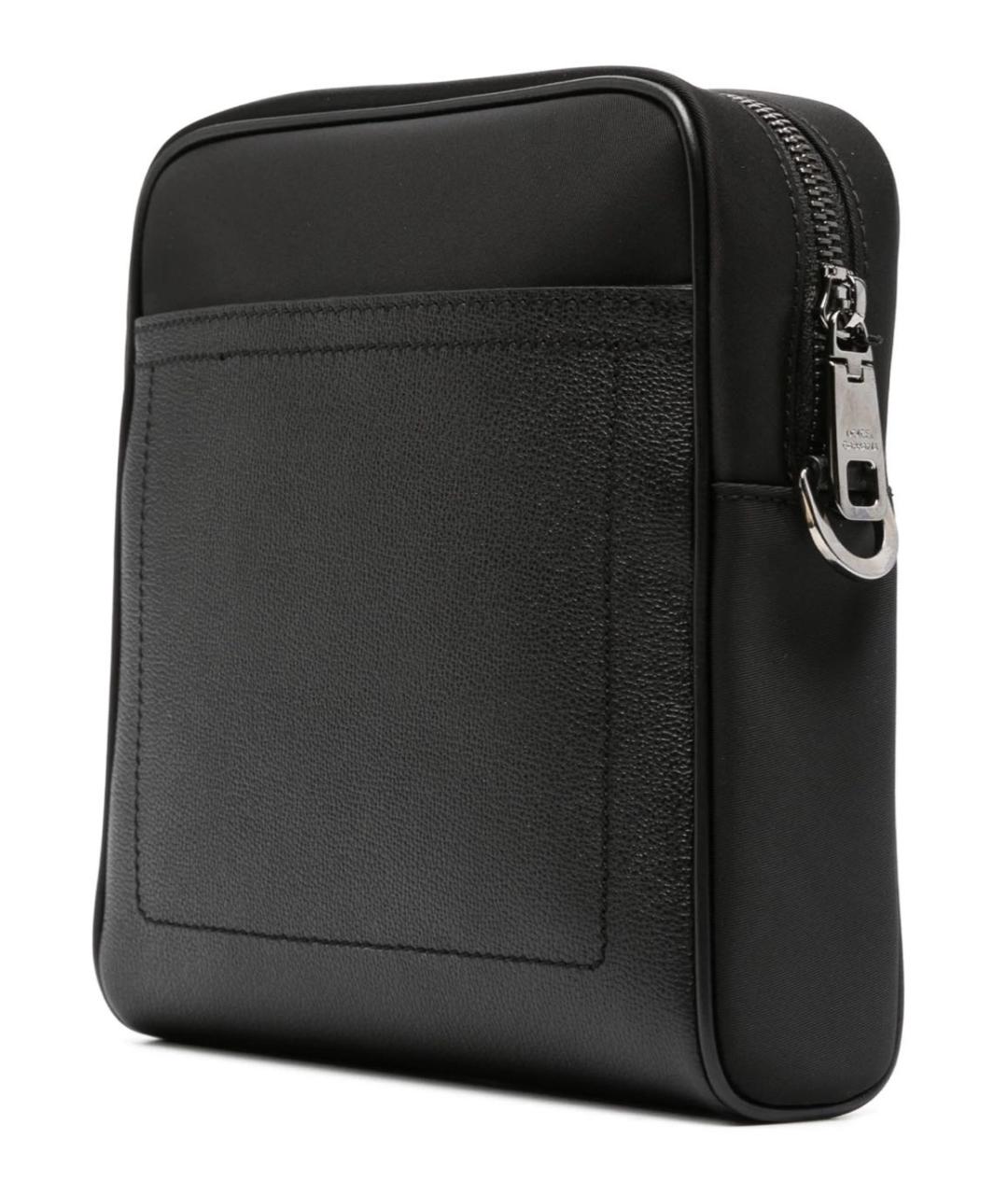 DOLCE&GABBANA Черная кожаная сумка на плечо, фото 4