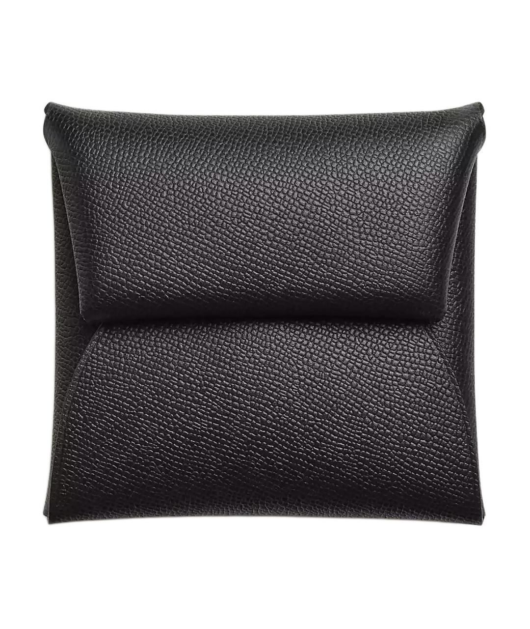 HERMES Черный кожаный кошелек, фото 1