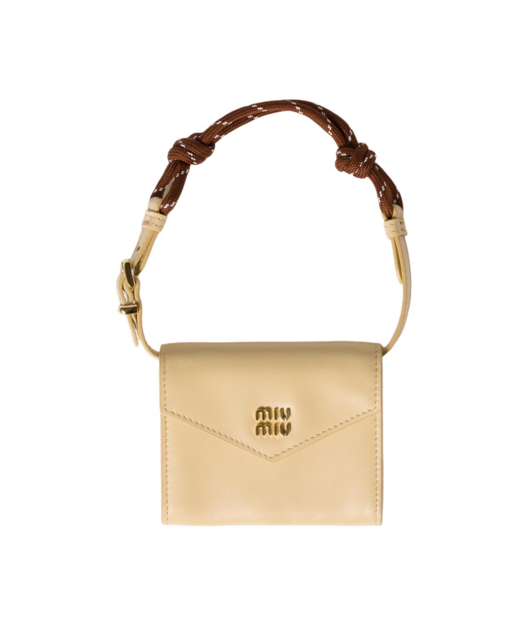 MIU MIU Коричневый кожаный кошелек, фото 1