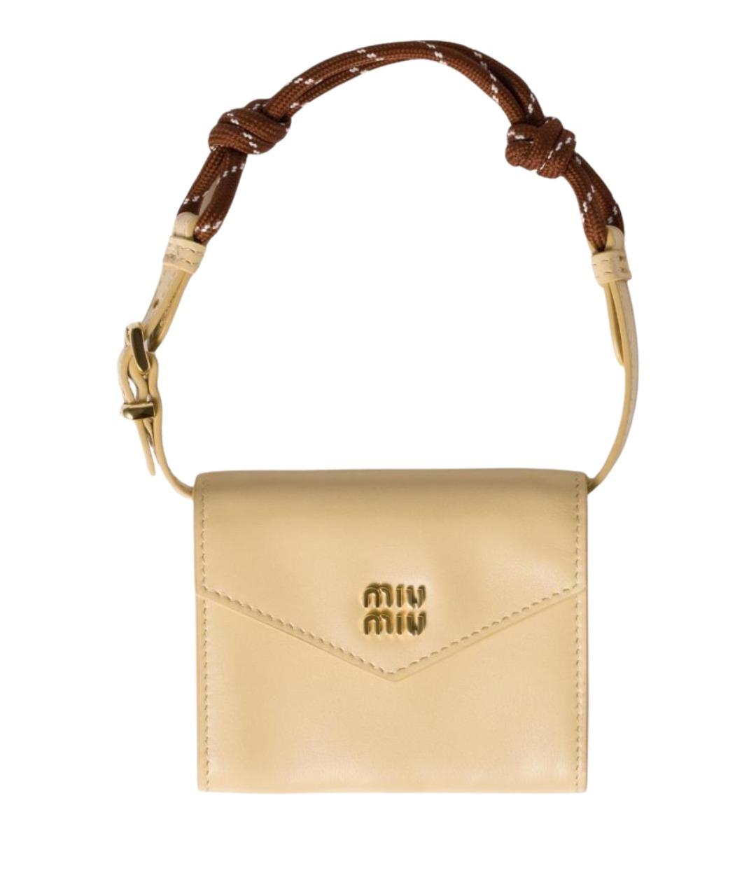MIU MIU Коричневый кожаный кошелек, фото 1