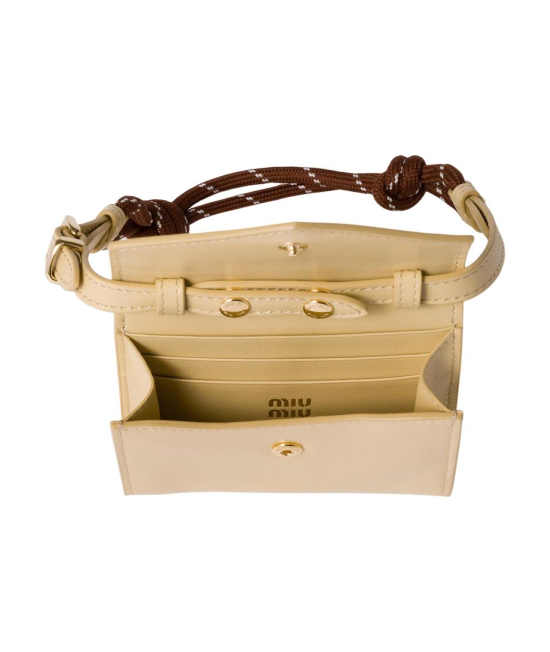 MIU MIU Коричневый кожаный кошелек, фото 4