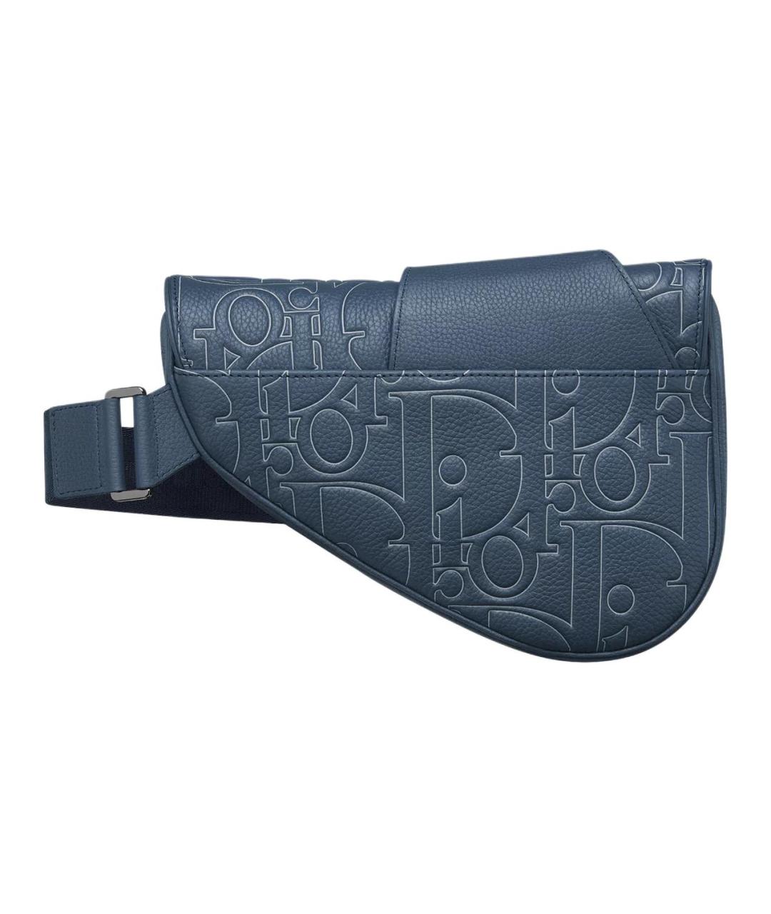 CHRISTIAN DIOR Синяя кожаная сумка через плечо, фото 3