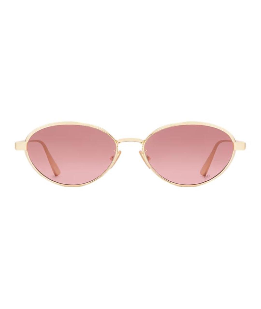 CHRISTIAN DIOR Золотые металлические солнцезащитные очки, фото 2