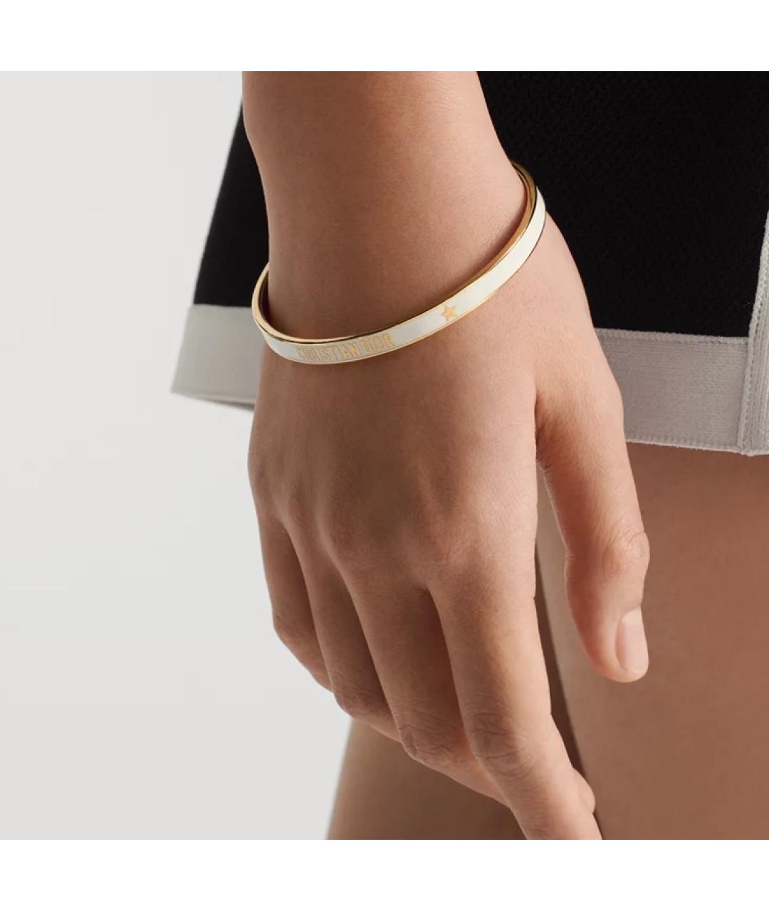 CHRISTIAN DIOR Белый металлический браслет, фото 3