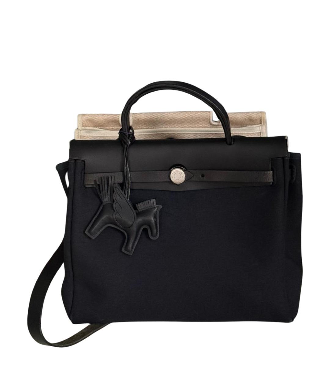 HERMES Черная кожаная сумка через плечо, фото 10