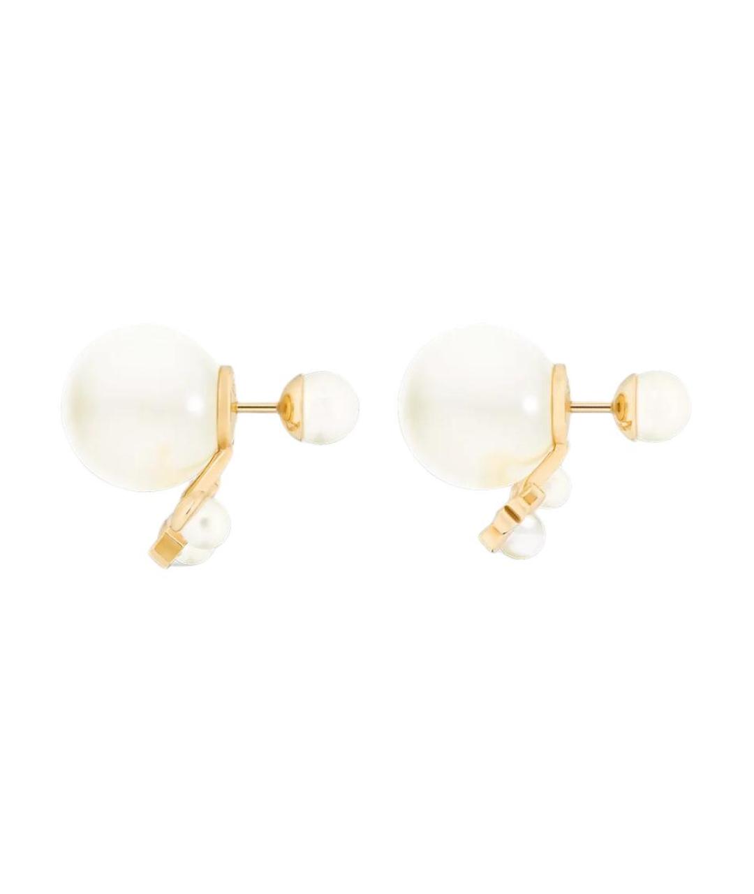 CHRISTIAN DIOR Золотые позолоченные серьги, фото 2