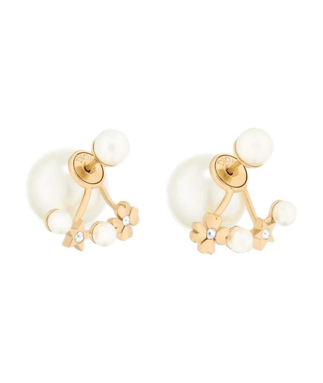 CHRISTIAN DIOR Золотые позолоченные серьги, фото 1