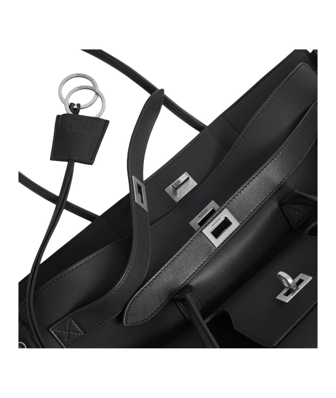 BALENCIAGA Черная кожаная сумка через плечо, фото 4
