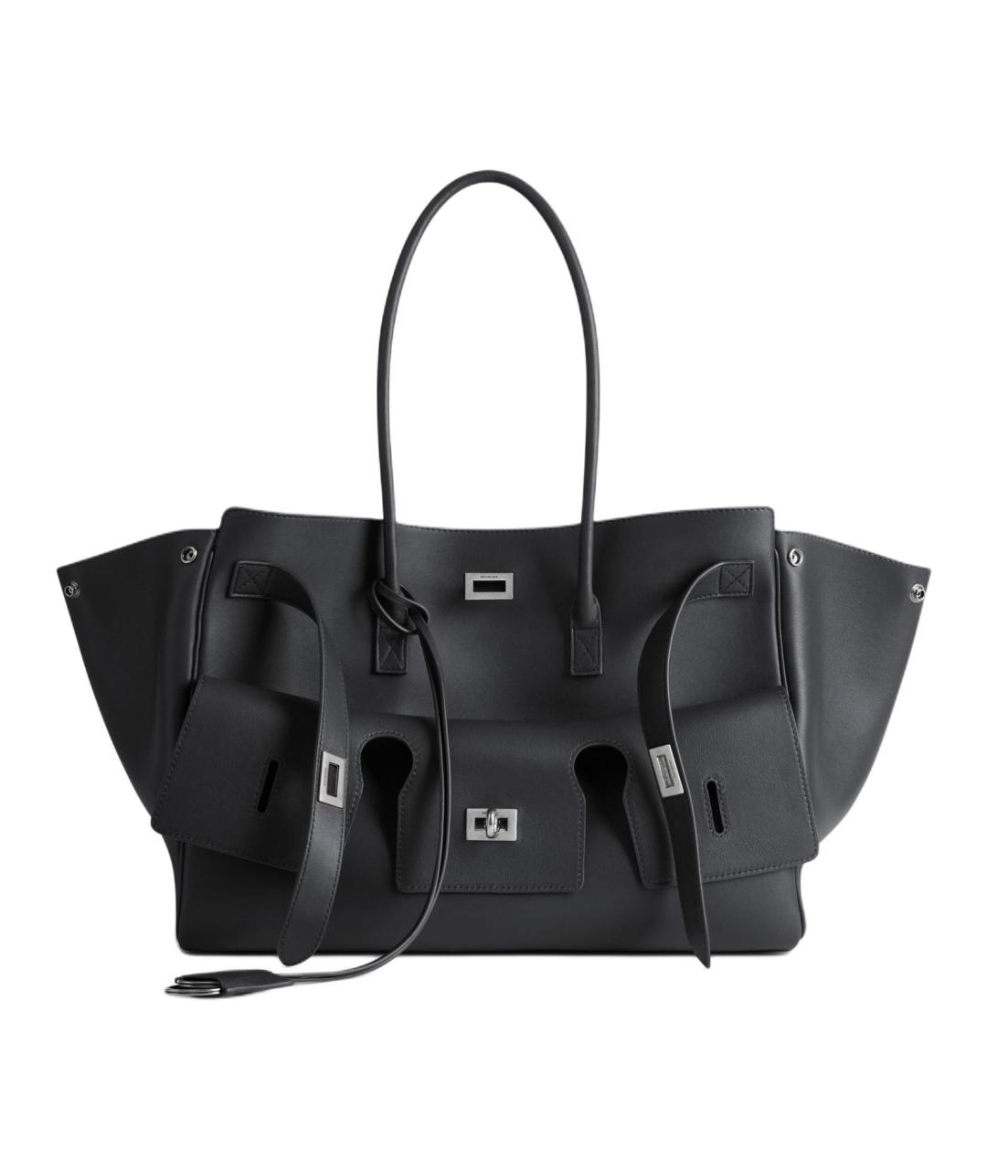 BALENCIAGA Черная кожаная сумка через плечо, фото 1