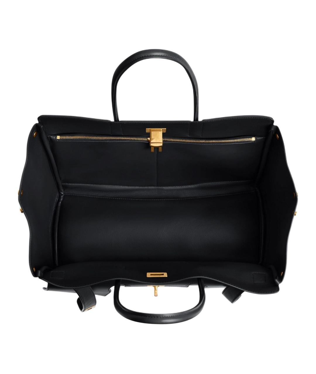 BALENCIAGA Черная кожаная сумка через плечо, фото 3