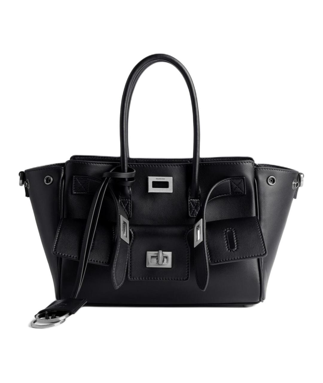 BALENCIAGA Черная кожаная сумка через плечо, фото 1