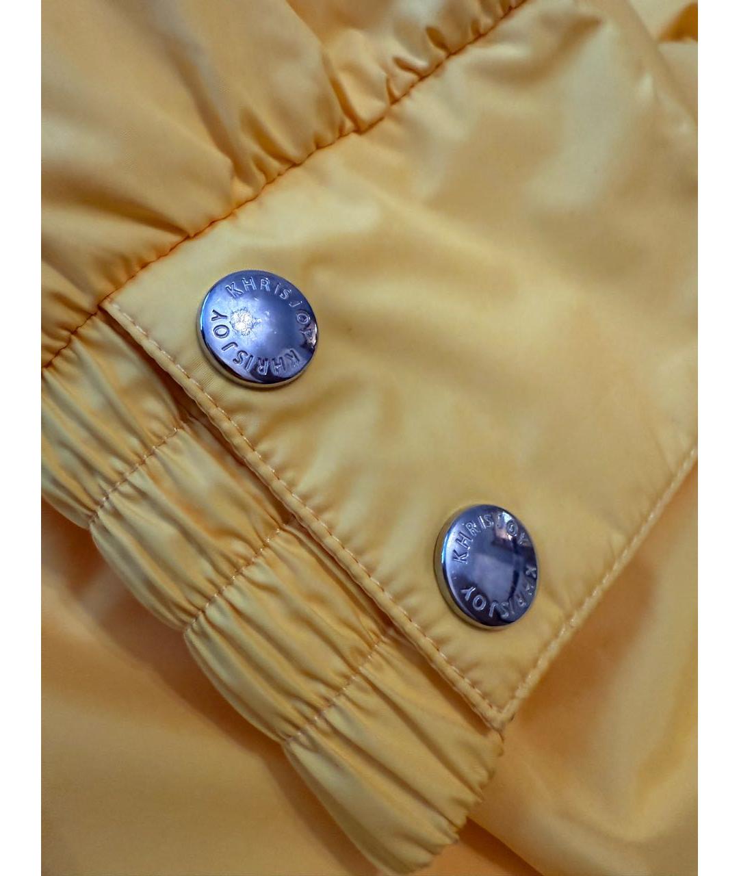 KHRISJOY Желтые полиэстеровые прямые брюки, фото 5
