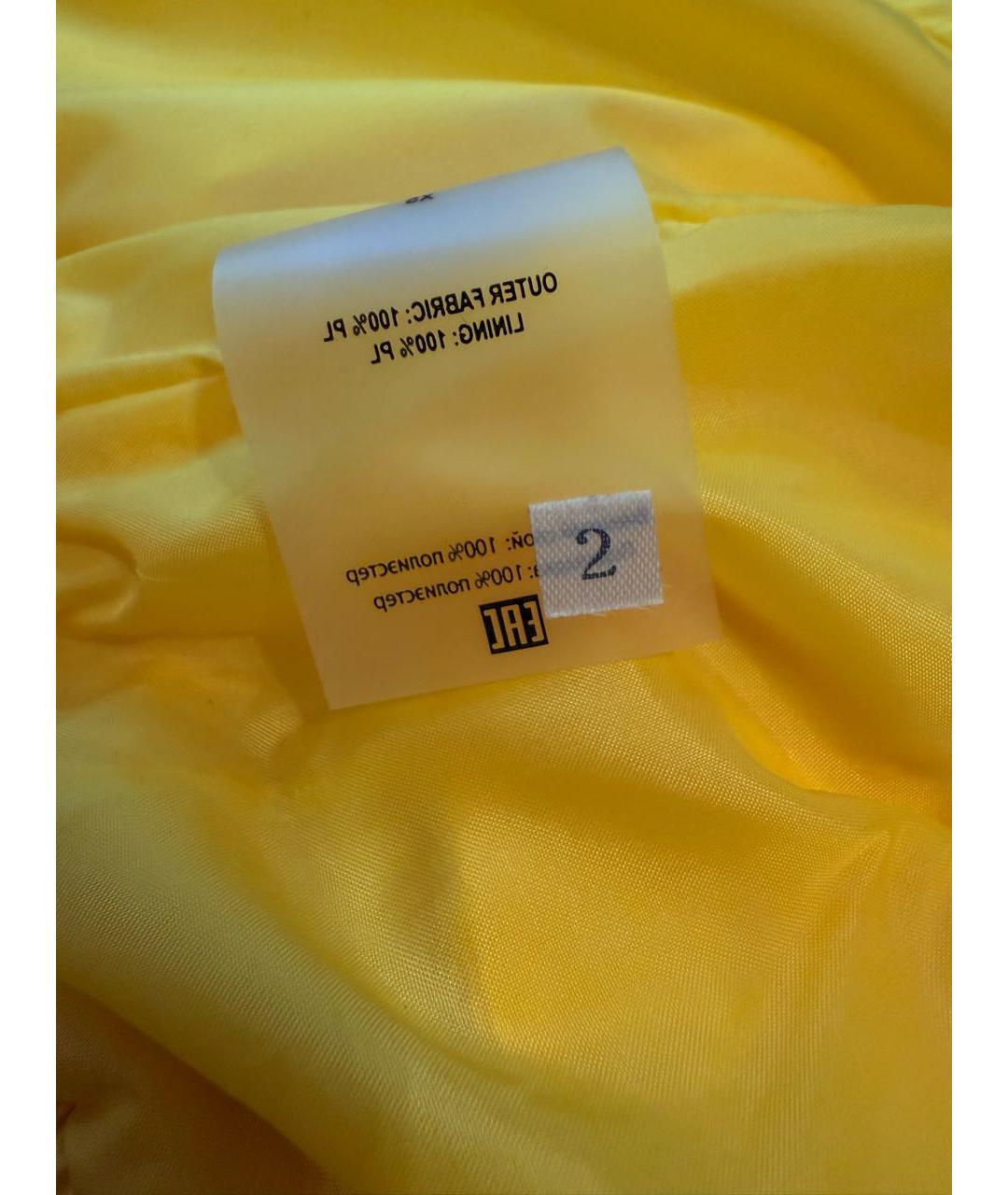 KHRISJOY Желтые полиэстеровые прямые брюки, фото 6
