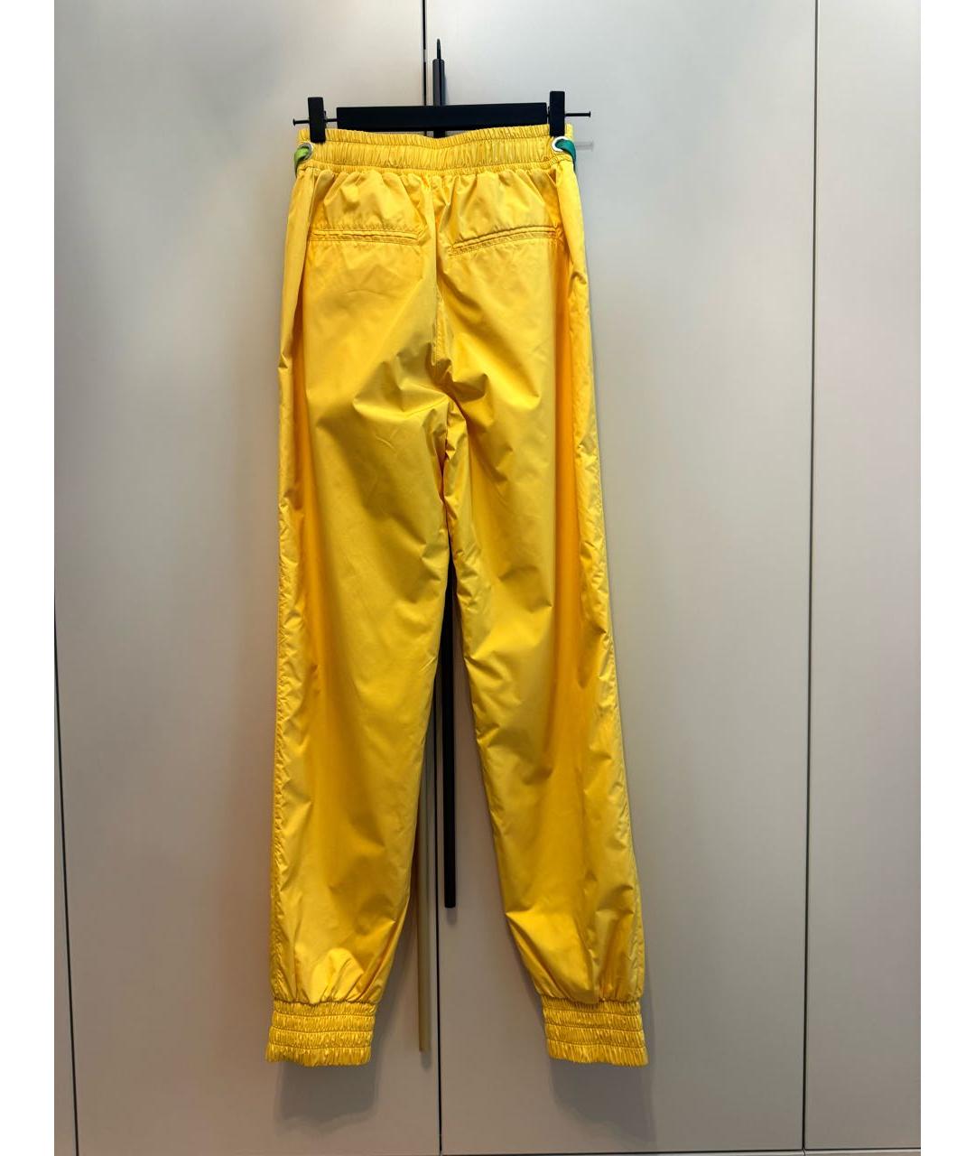 KHRISJOY Желтые полиэстеровые прямые брюки, фото 2