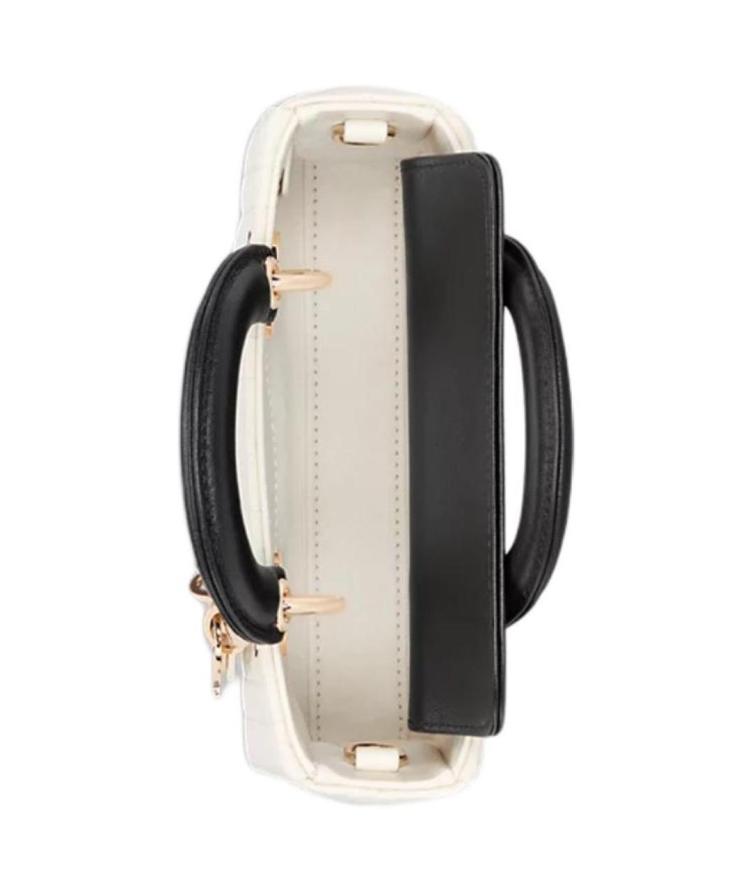 CHRISTIAN DIOR Белая кожаная сумка через плечо, фото 6