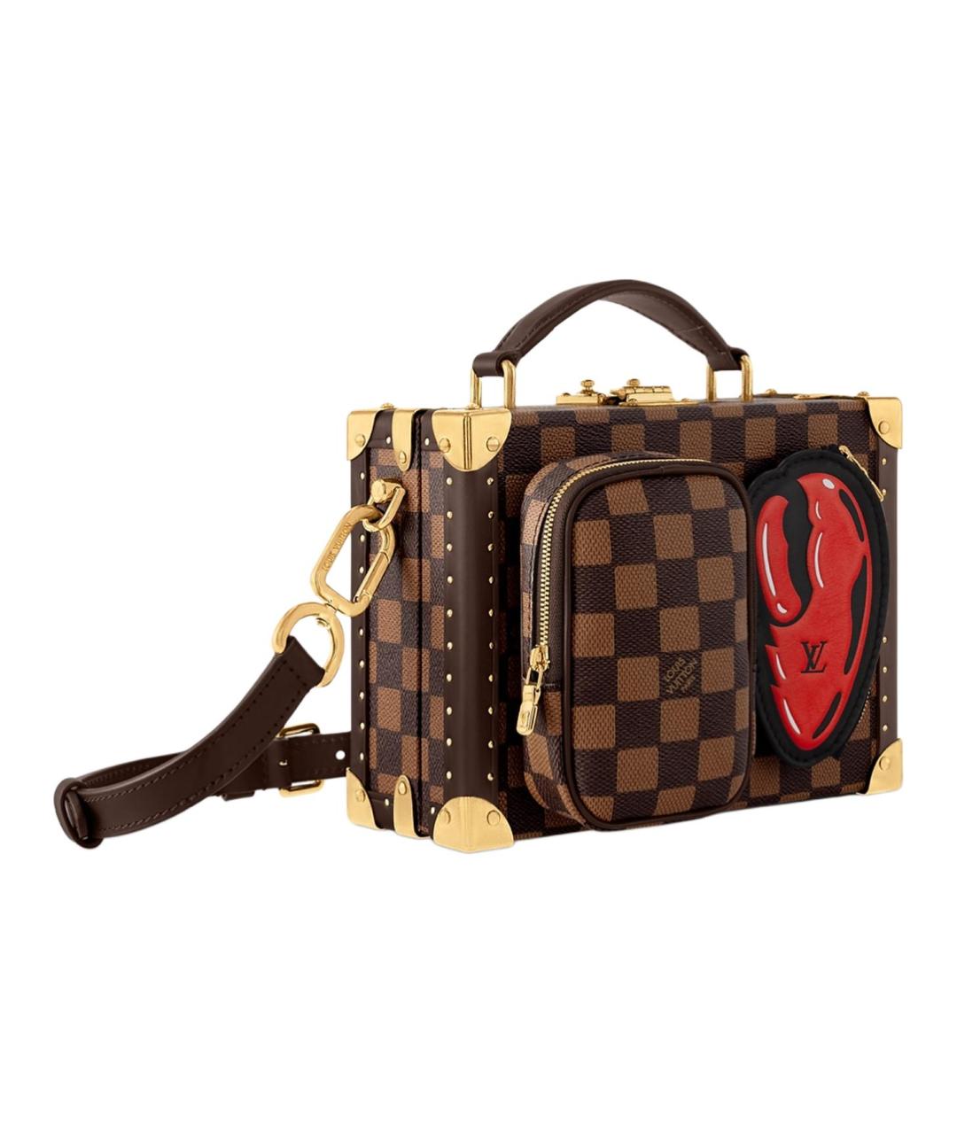 LOUIS VUITTON Коричневая кожаная сумка на плечо, фото 2