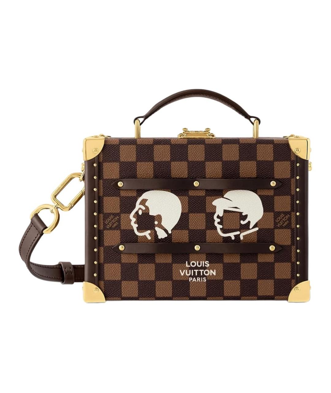 LOUIS VUITTON Коричневая кожаная сумка на плечо, фото 3