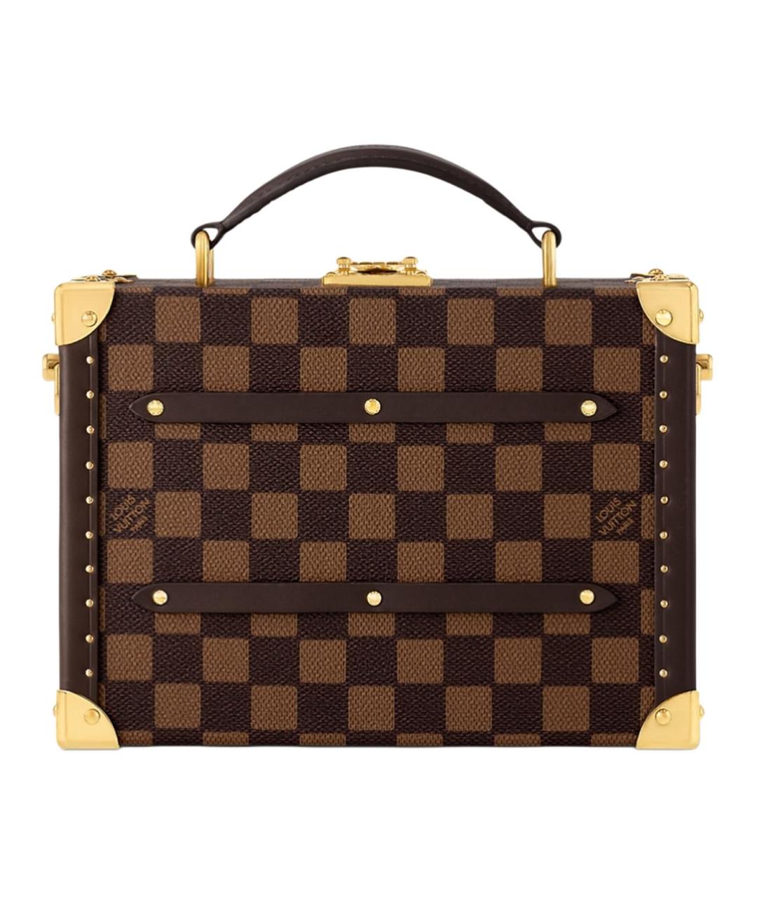 LOUIS VUITTON Коричневая кожаная сумка на плечо, фото 4