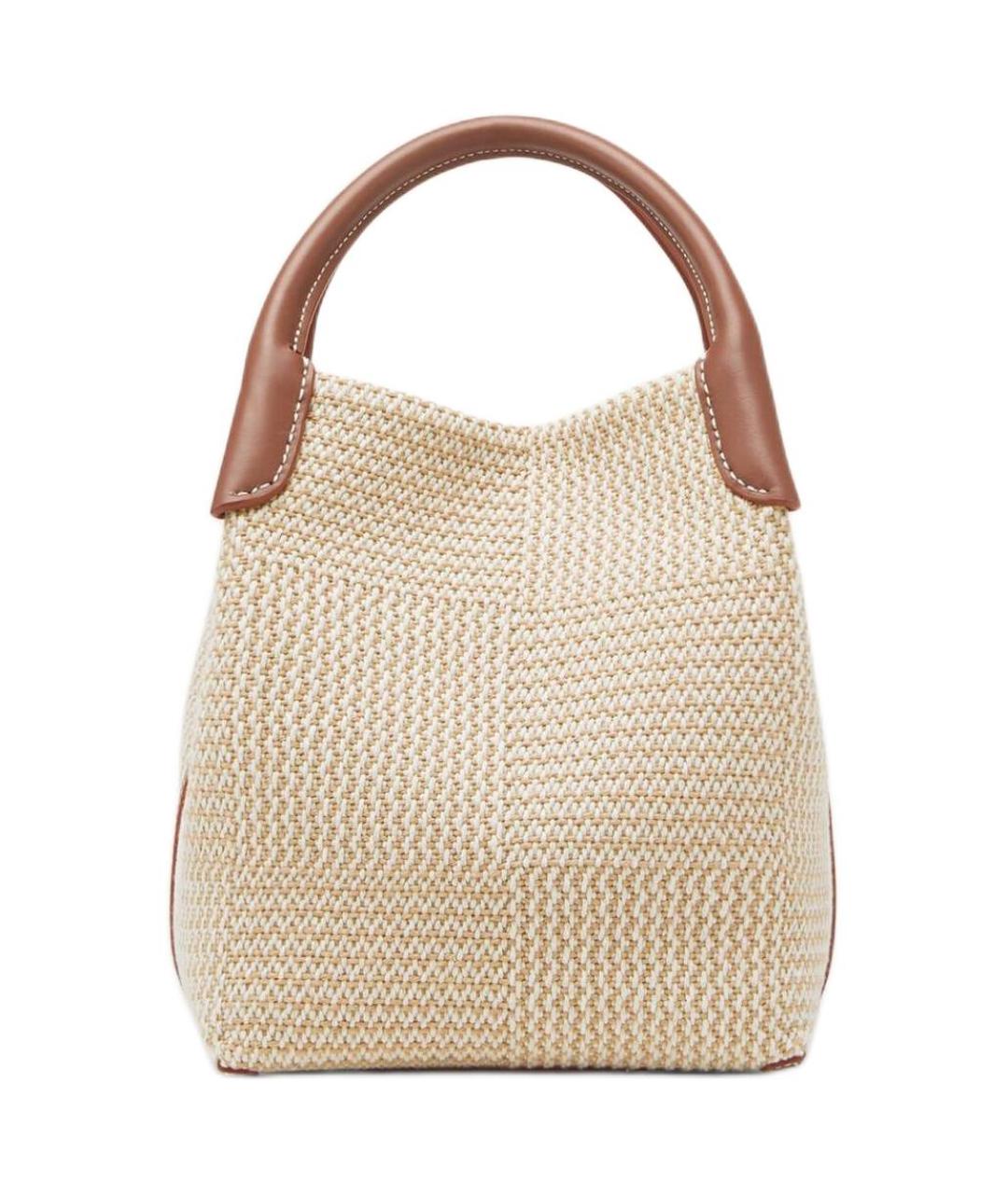 LORO PIANA Бежевая хлопковая сумка через плечо, фото 1