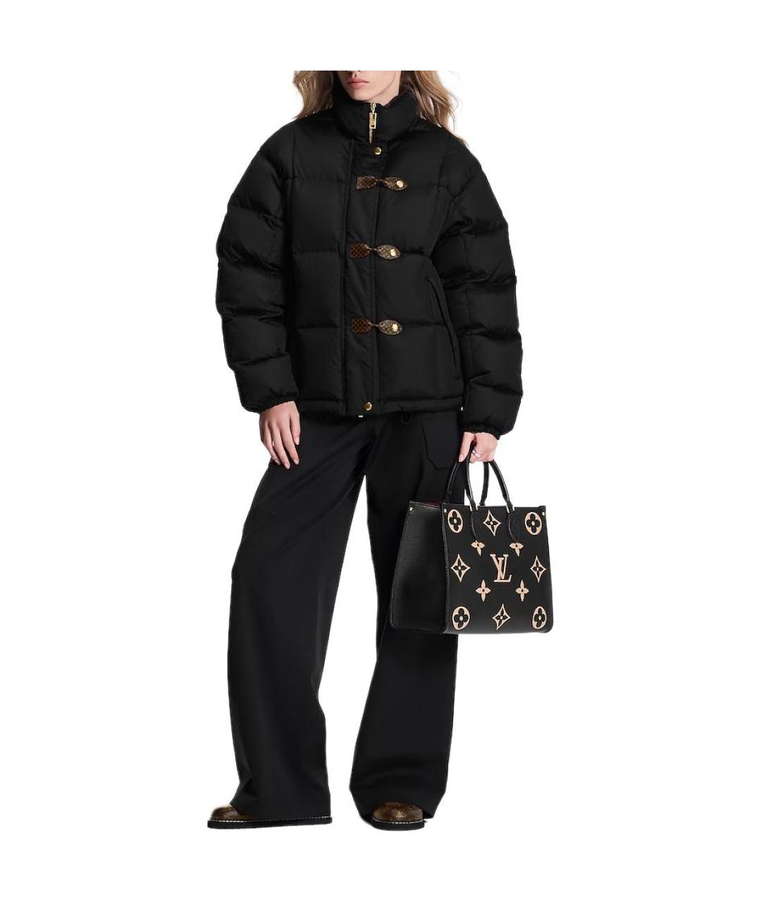 LOUIS VUITTON Черный полиамидовый пуховик, фото 4