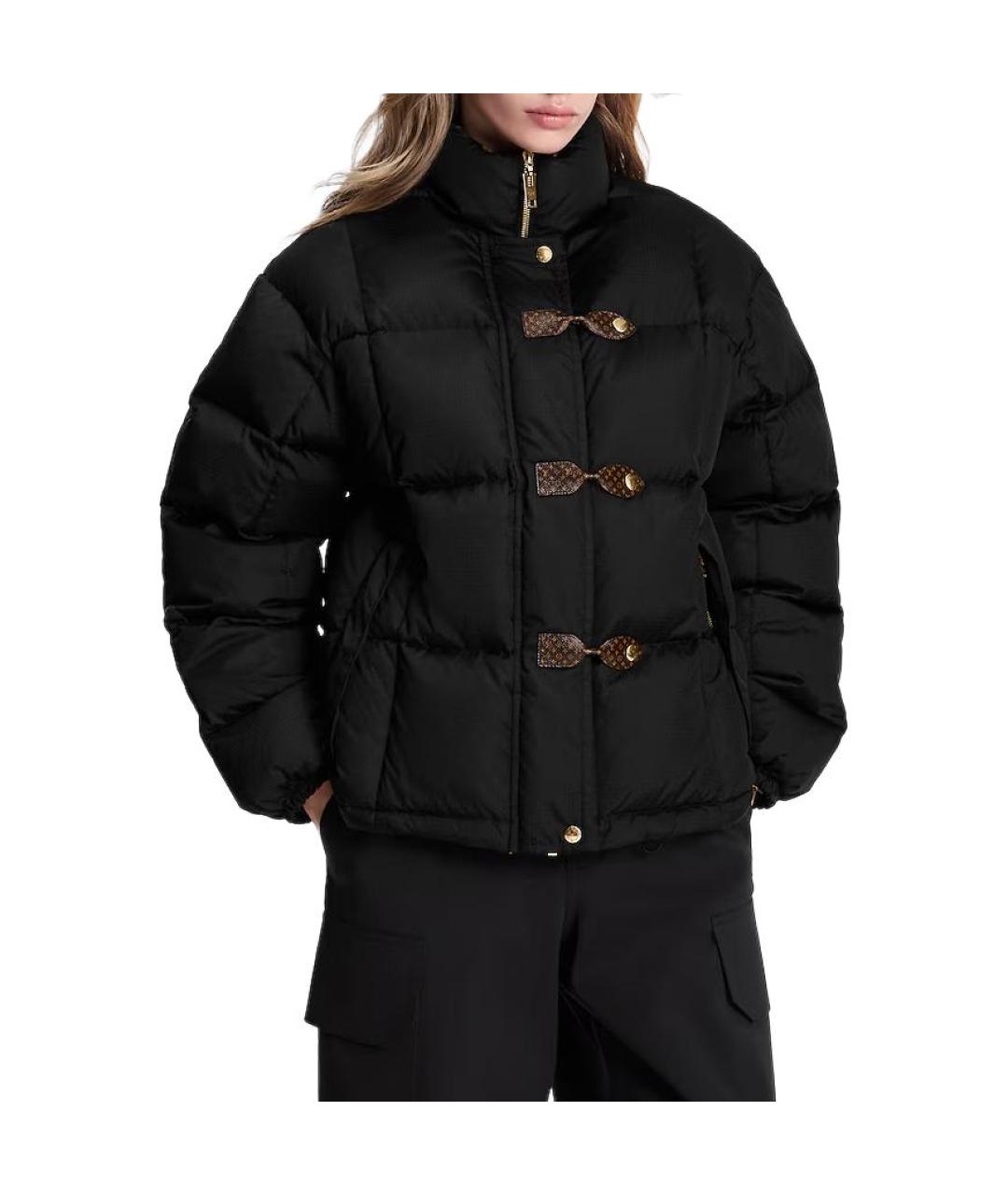 LOUIS VUITTON Черный полиамидовый пуховик, фото 3