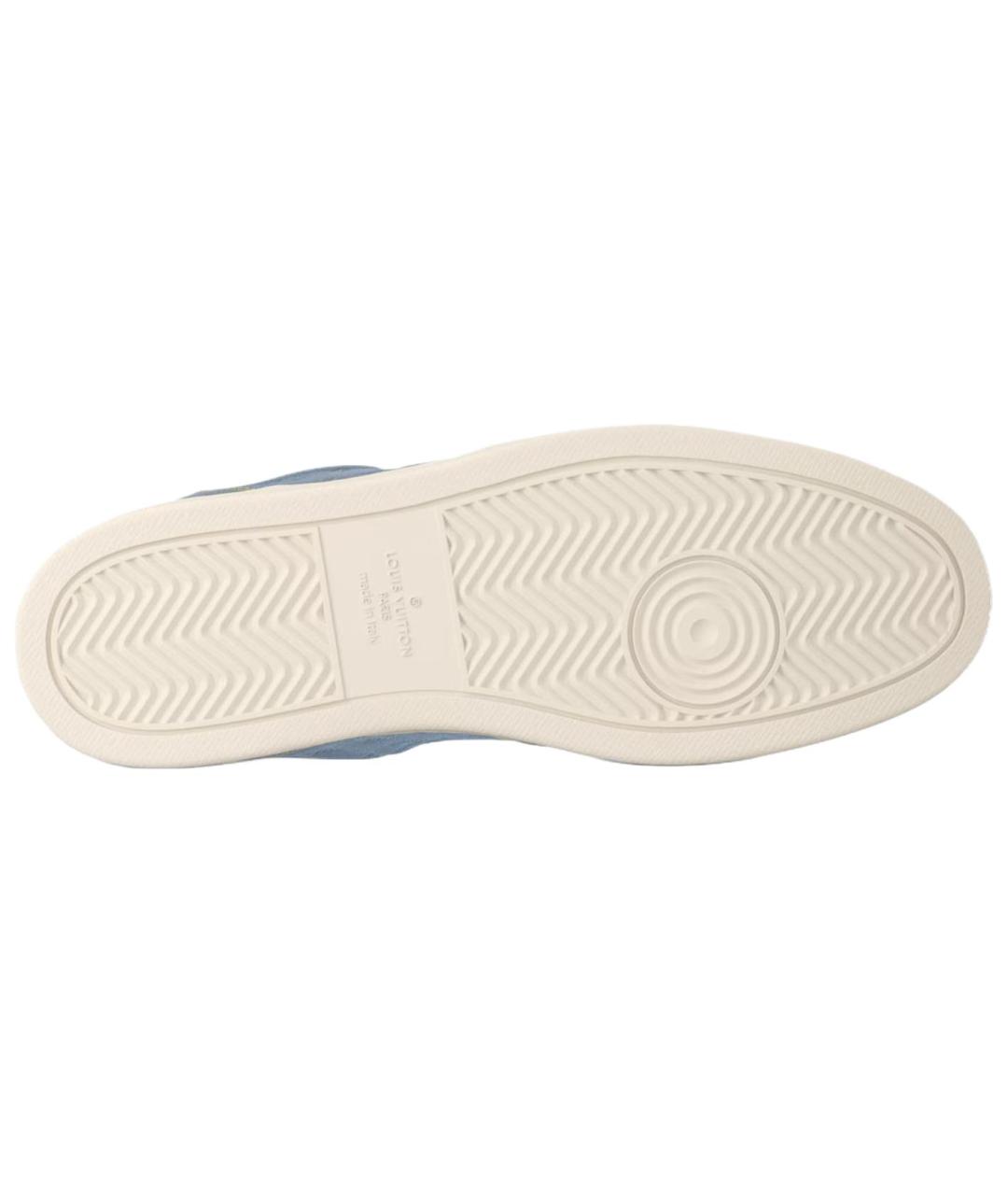 LOUIS VUITTON Голубые кожаные низкие кроссовки / кеды, фото 6